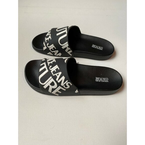Versace Jeans Couture Women\'s Black Slides Sz 40